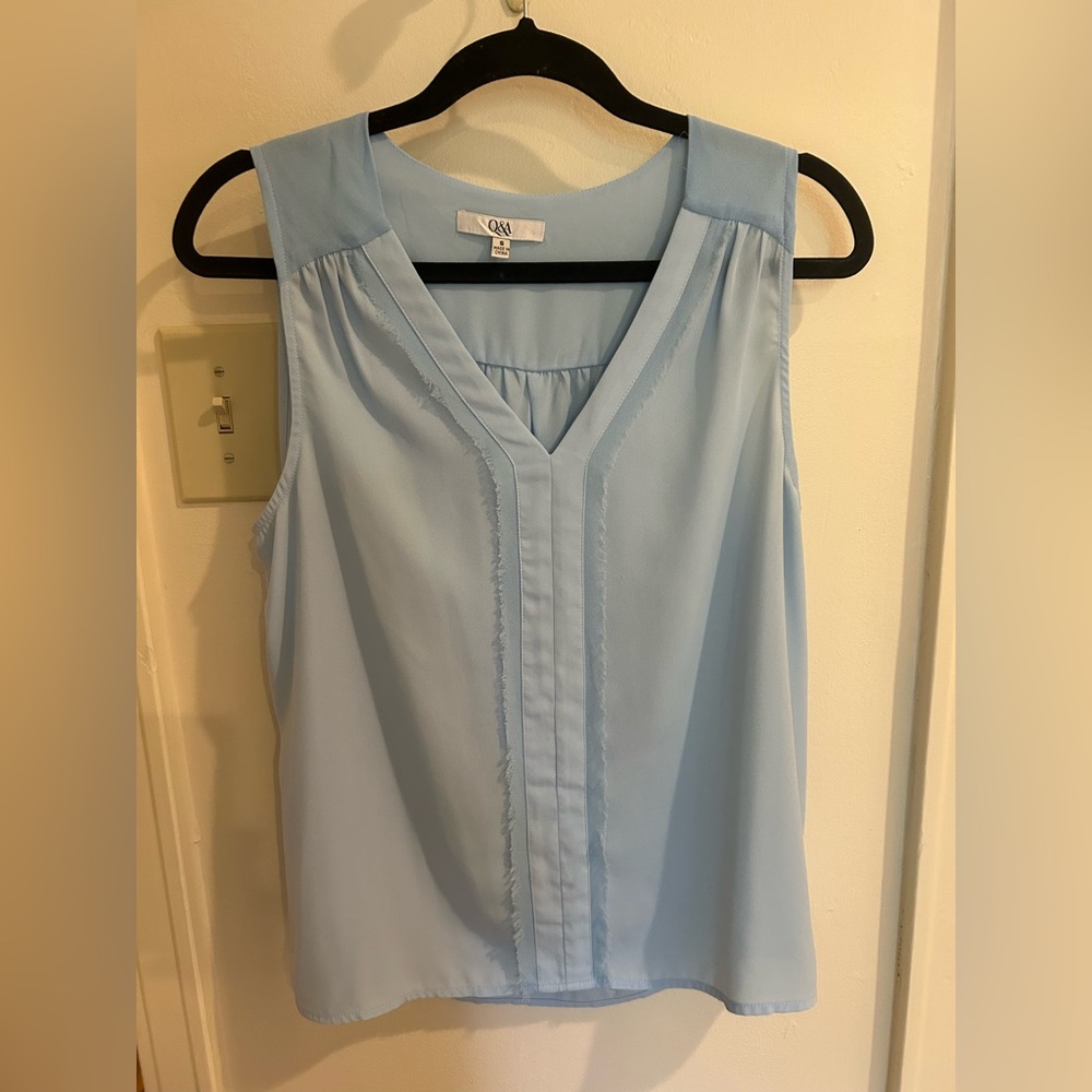 Light Blue Sleeveless Women's Top